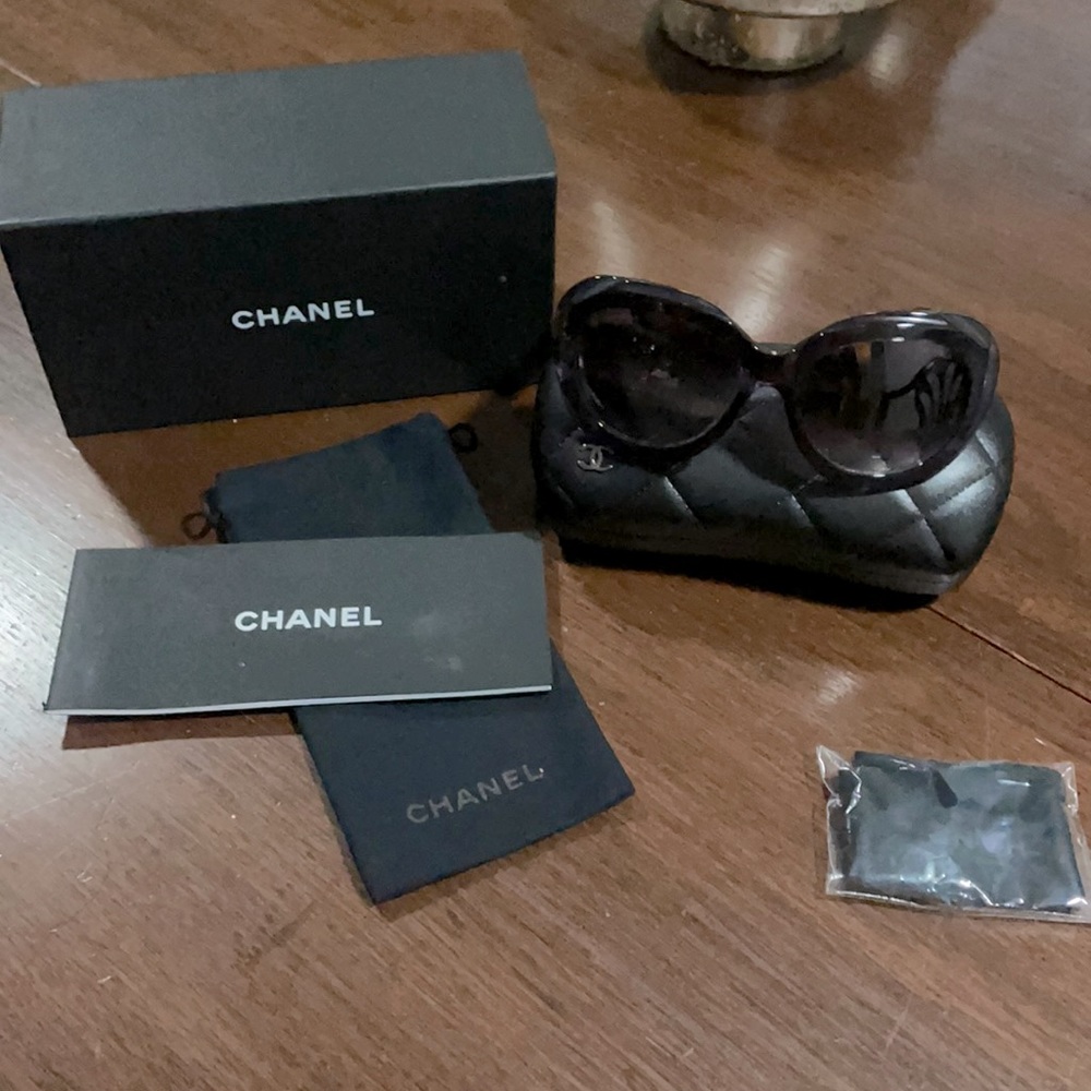 Large square Chanel sunglasses. NIB
